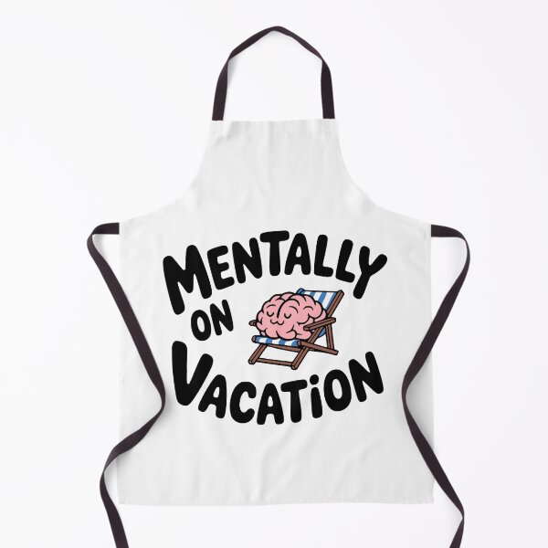 Item preview, Mentally On Vacation! Cute Relaxing Brain Pun designed and sold by PMCreative.