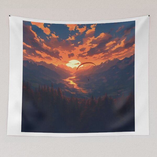 Item preview, Paraglider Over Sunset Valley designed and sold by Christian Weiss.