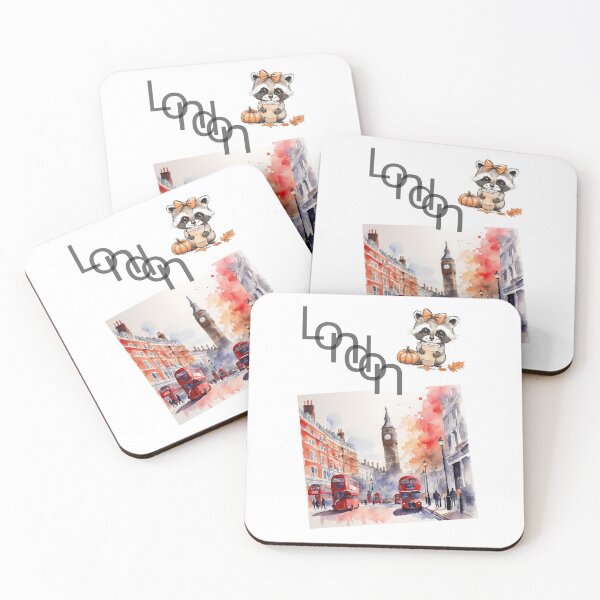 Item preview, My little London, red bus, Halloween in London, red phone box, rain, Big Ben designed and sold by Coolparrotgirl.