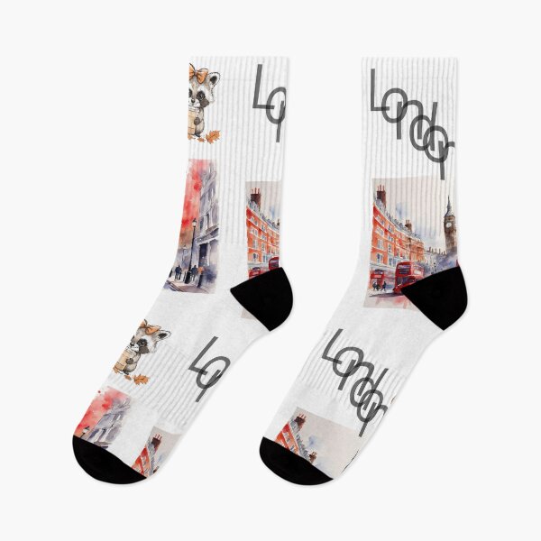 Item preview, My little London, red bus, Halloween in London, red phone box, rain, Big Ben designed and sold by Coolparrotgirl.