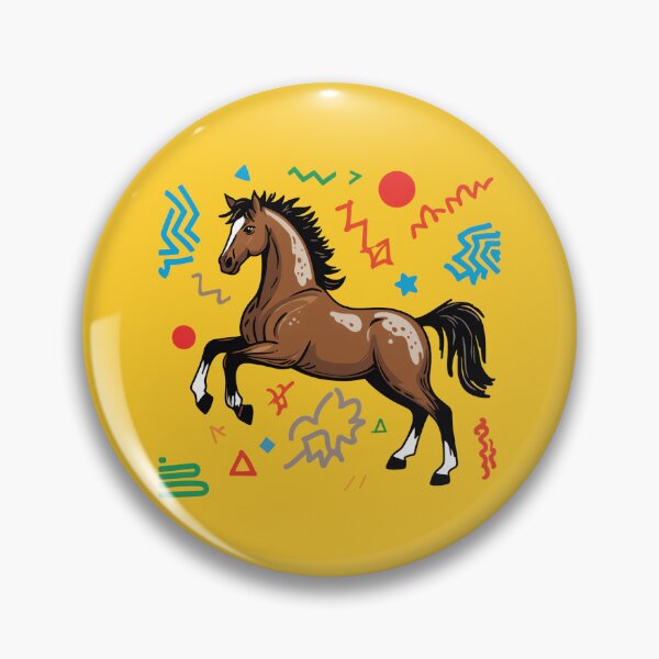 Item preview, Dynamic Memphis Style Galloping Horse Art designed and sold by NewAspect.