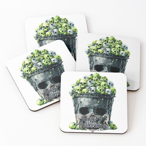 Item preview, Creepy Skull Cauldron – Happy Halloween Horror Design designed and sold by DesignArtist.ia.