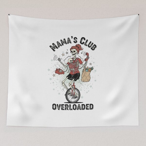 Item preview, Overstimulated Moms Club Skeleton - The Ultimate Mom Life Vibe designed and sold by MinimalMyth.