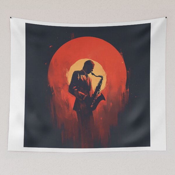 Item preview, Moody Jazz Saxophone Poster designed and sold by Christian Weiss.