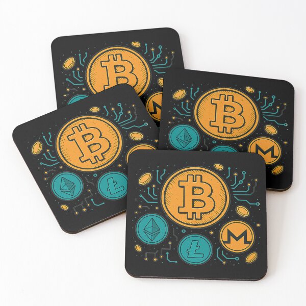 Item preview, Crypto Revolution – Futuristic Design with Bitcoin, Ethereum, Litecoin & Monero designed and sold by alessiob.