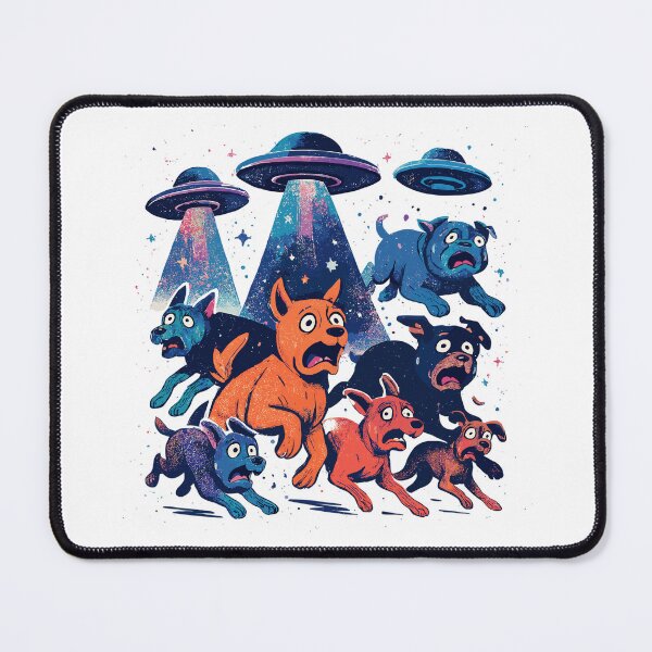 Item preview, Alien UFOs UFO Galactic Dogs Beaming Gift designed and sold by Pineapple-Tree.