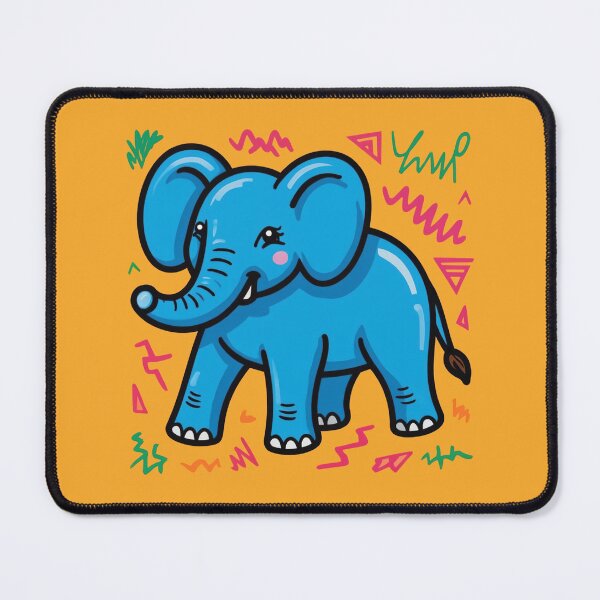 Item preview, Cute Blue Elephant Doodle Art | Playful Jumbo Animal Design designed and sold by NewAspect.