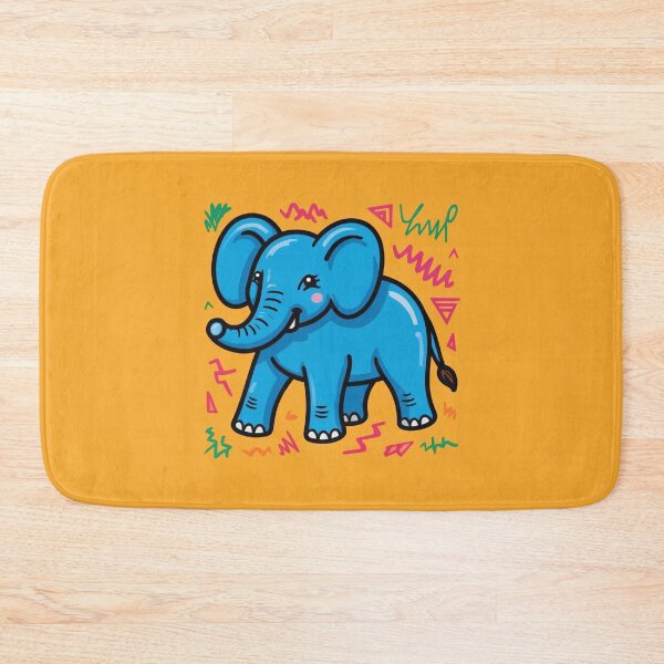 Item preview, Cute Blue Elephant Doodle Art | Playful Jumbo Animal Design designed and sold by NewAspect.