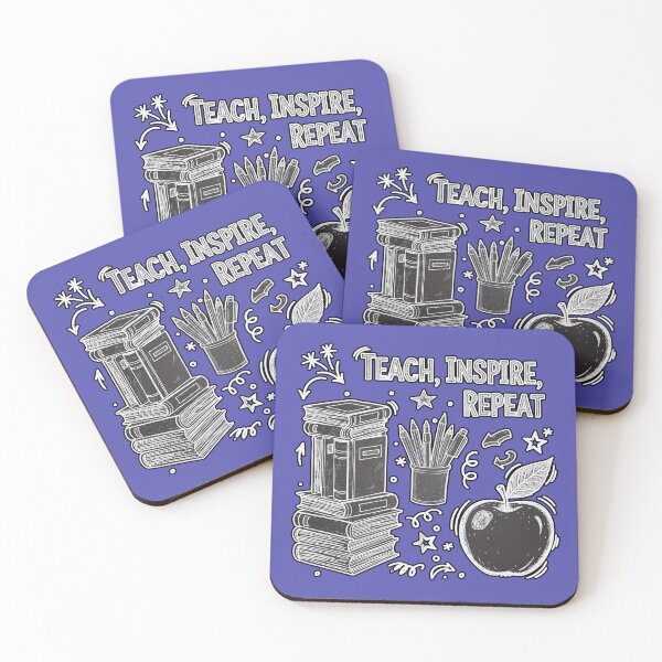 Item preview, Educational Inspiration Design - Teach Inspire Repeat - Motivation for Teachers and Educators designed and sold by Creative StudioK.