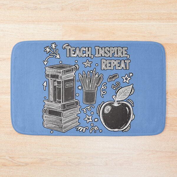 Item preview, Educational Inspiration Design - Teach Inspire Repeat - Motivation for Teachers and Educators designed and sold by Karina Creative Studio.