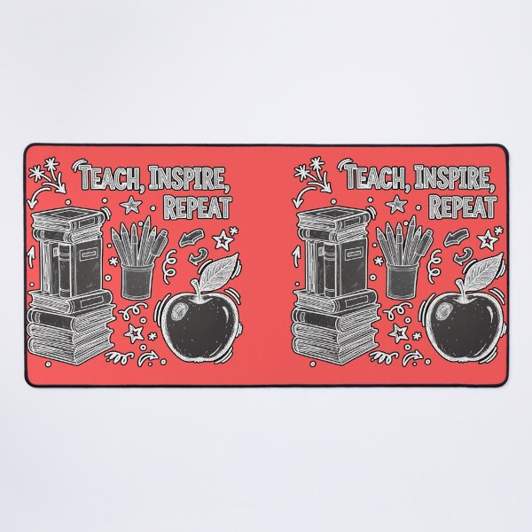 Item preview, Educational Inspiration Design - Teach Inspire Repeat - Motivation for Teachers and Educators designed and sold by Karina Creative Studio.
