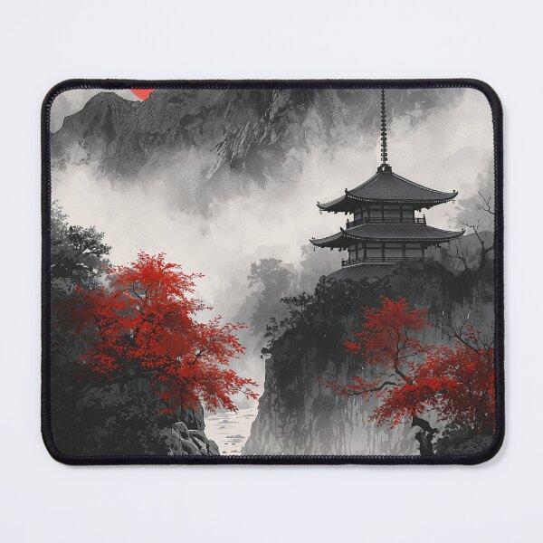 Item preview, Red Sun Japanese Landscape designed and sold by Nikita Abakumov.