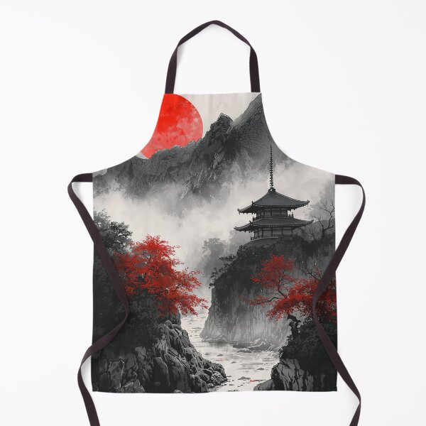 Item preview, Red Sun Japanese Landscape designed and sold by Nikita Abakumov.