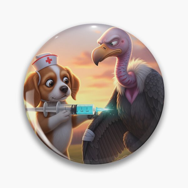 Item preview, Challenge vulture with little dog in battle  designed and sold by ashion2024.