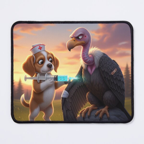 Item preview, Challenge vulture with little dog in battle designed and sold by ashion2024.