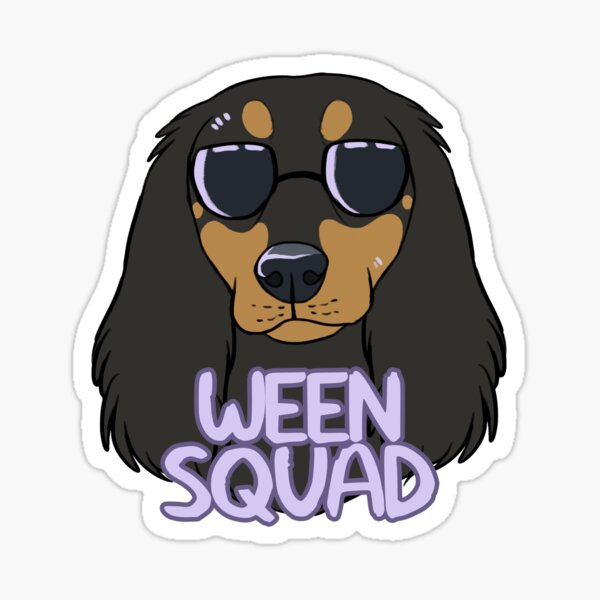 WEEN SQUAD (longhaired black and tan) Sticker