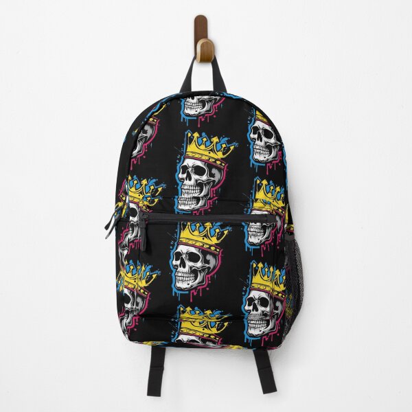 Item preview, Colorful Skull with Crown – Urban Graffiti T-Shirt Design designed and sold by Tiatooty.