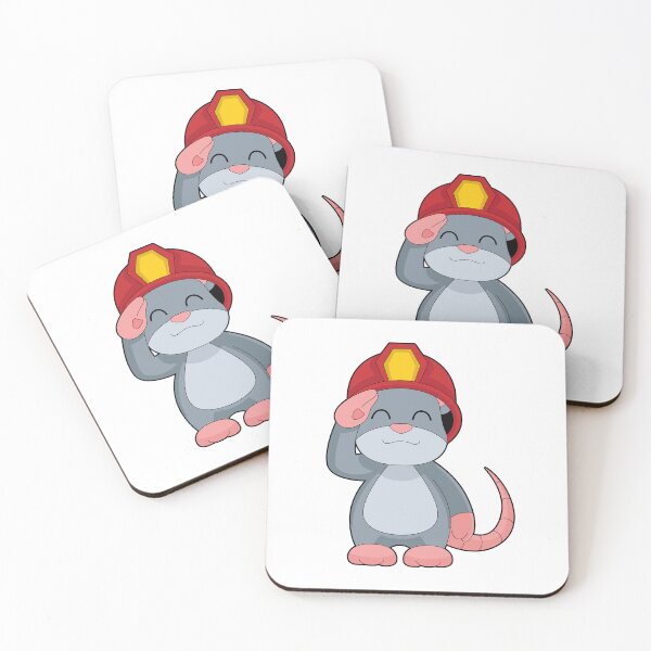 Item preview, Mouse Firefighter Fire helmet Fire department designed and sold by Snabdesign84.