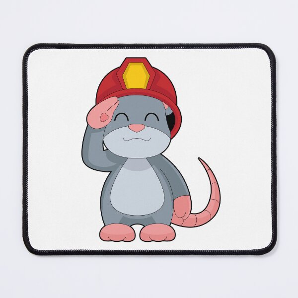 Item preview, Mouse Firefighter Fire helmet Fire department designed and sold by Snabdesign84.