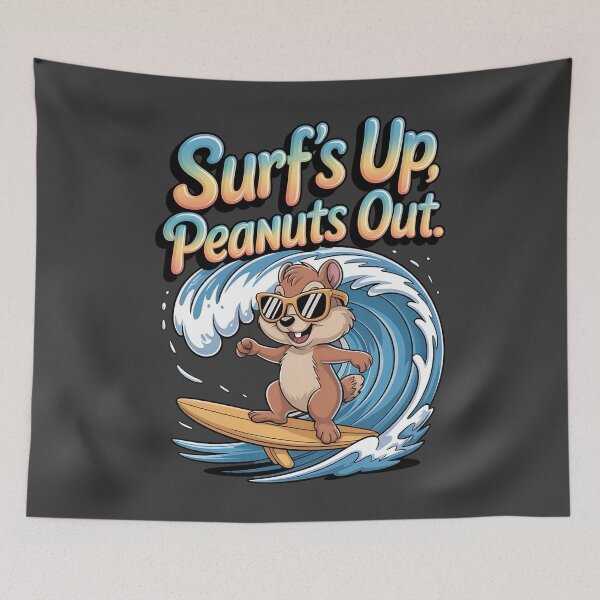 Item preview, chipmunk sports - funny chipmunk - chipmunk lover - chipmunk surfing - sarcastic sports - chipmunk workout  - chipmunk tennis - chipmunk - quirky chipmunk - nut lover designed and sold by JansenGS.