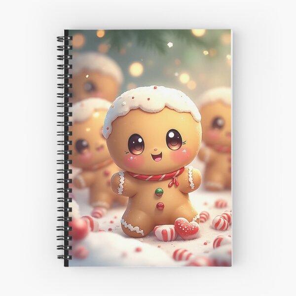 Item preview, Adorables galletas de jengibre kawaii: galletas navideñas sonrientes designed and sold by SEBRYS.