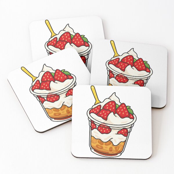Item preview, Strawberry Shortcake Parfait Dessert Illustration designed and sold by ArtfulWeave.