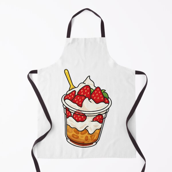 Item preview, Strawberry Shortcake Parfait Dessert Illustration designed and sold by ArtfulWeave.