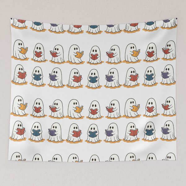 Item preview, Adorable Ghosts Reading Books Illustration designed and sold by ArtfulWeave.