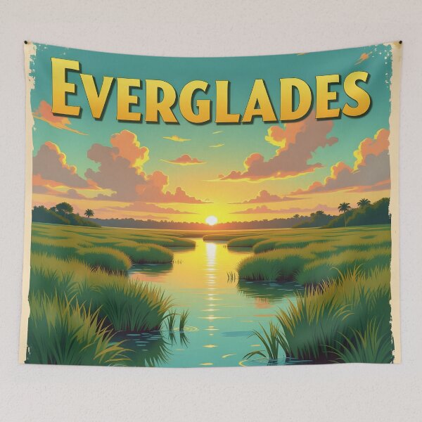 Item preview, Everglades: Vintage-Style Painterly Travel Poster designed and sold by LSVart.