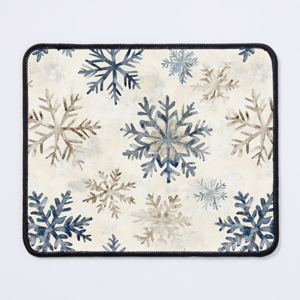 Item preview, Blue Beige Snowflakes Winter Christmas All Over designed and sold by Feeling Artsy.