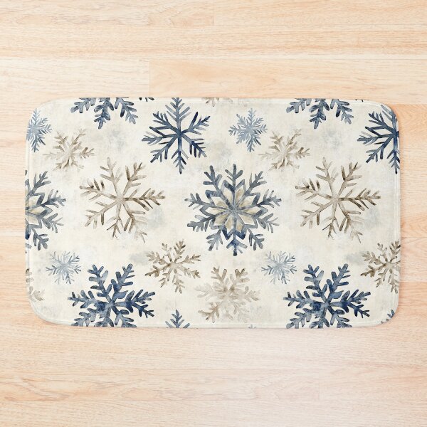 Item preview, Blue Beige Snowflakes Winter Christmas All Over designed and sold by Feeling Artsy.