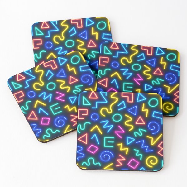 Item preview, Glowing Neon Abstract Streetwear Pattern designed and sold by BloomOfDesign.