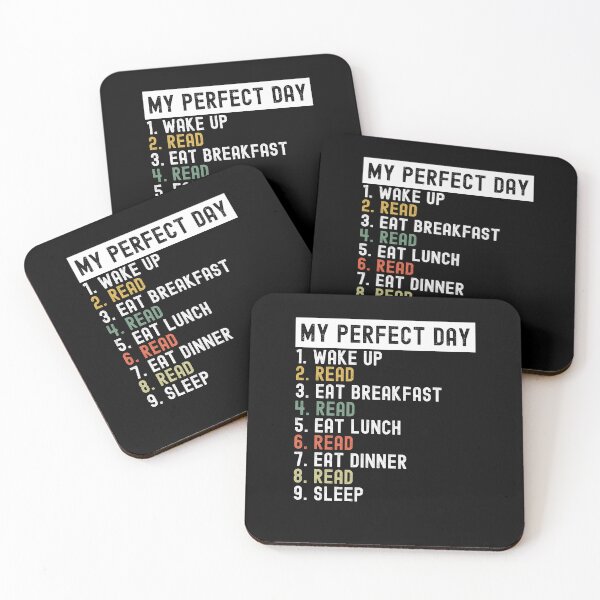 Item preview, My perfect day reading books funny book reader librarian designed and sold by snowry.