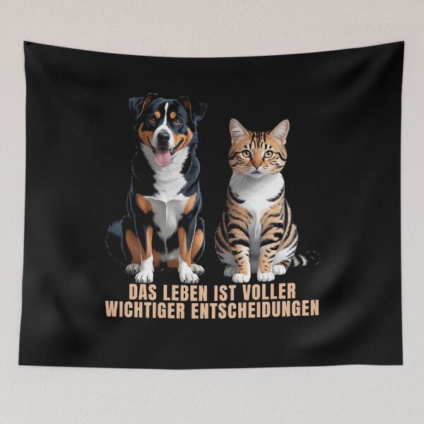 Item preview, Life is full of important decisions, cute cats and dogs. designed and sold by ReneMM.