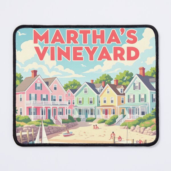 Item preview, Martha’s Vineyard: Vintage-Style Painterly Travel Poster designed and sold by LSVart.
