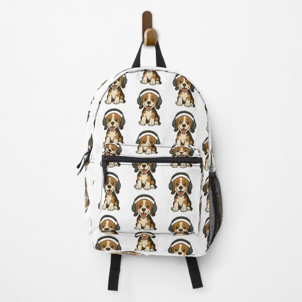 Item preview, Retro Style Beagle Puppy with Vintage Headphones designed and sold by Inkspaced.