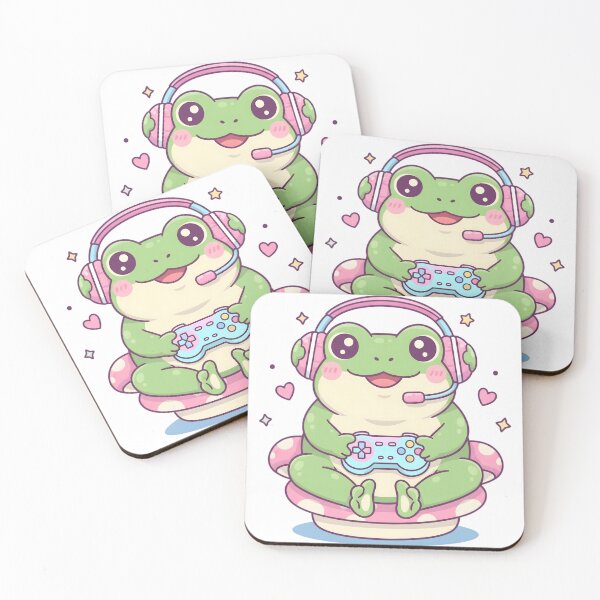 Item preview, Kawaii Frog Gamer with Headset & Controller designed and sold by Nuvra Clothing.