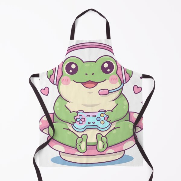 Item preview, Kawaii Frog Gamer with Headset & Controller designed and sold by Nuvra Clothing.