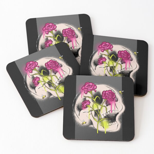 Item preview, Skull with Flowers - Beauty and Death designed and sold by salvaverde.