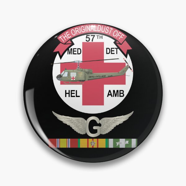 Item preview, Army - 57th Medical Co - Original Dustoff - Vietnam w DoorGunner Wings w VN SVC X 300 designed and sold by Military Insignia Products.