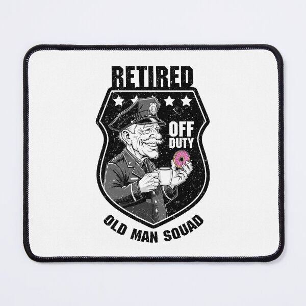 Item preview, Retired Police Officer Badge Funny Old Man Squad Cop Donut designed and sold by GrandeDuc.