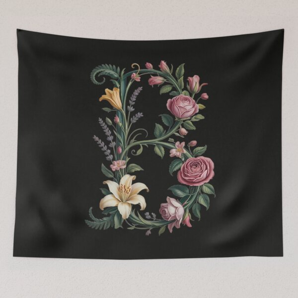 Item preview, Floral Monogram Letter B - Elegant Botanical Initial designed and sold by HilalaC.
