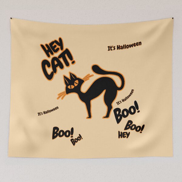 Item preview, Funny Cat “Hey Cat 'Boo”, Hallween 2025 designed and sold by Yucku1.