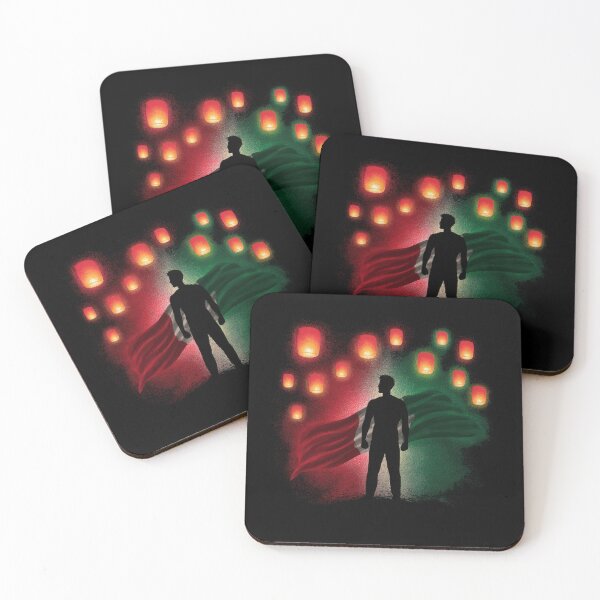 Item preview, Mexican man silhouette holding flag with lanterns designed and sold by olenapetol.