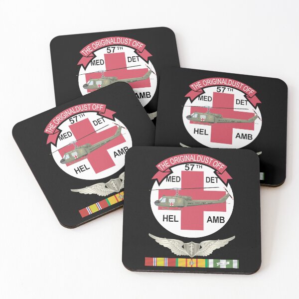 Item preview, Army - 57th Medical Co - Originall Dustoff - Vietnam w Flt Surgeon Wings w VN SVC X 300 designed and sold by Military Insignia Products.