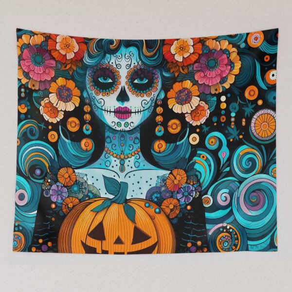 Item preview, Catrina Illustration - Vibrant Day of the Dead Art designed and sold by  Ojo de Lilith.