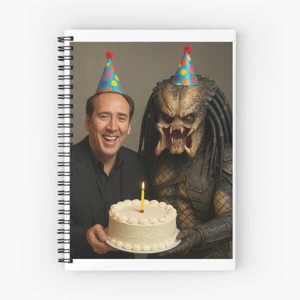 Item preview, Nicolas cage predator alien necklace birthday funny prank meme gift weird designed and sold by CheeseBlueprint.