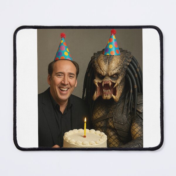 Item preview, Nicolas cage predator alien necklace birthday funny prank meme gift weird designed and sold by CheeseBlueprint.