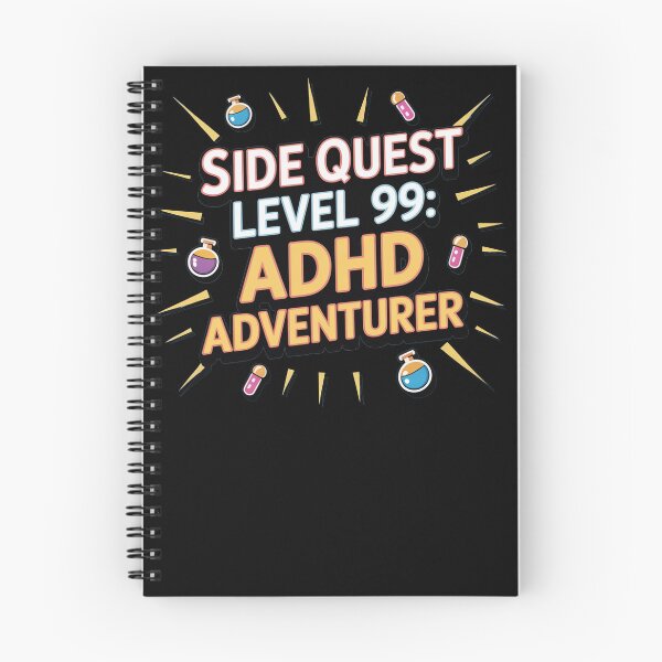 Item preview, Side Quest level 99: ADHD adventurer, funny side quest ADHD gaming  designed and sold by NoetherSym.