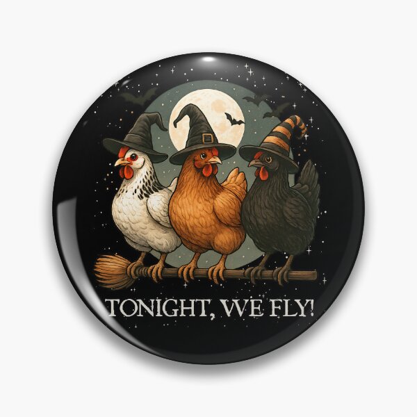 Item preview, Tonight We Fly Funny Chicken Spooky Season Farm Halloween designed and sold by MegiWu.